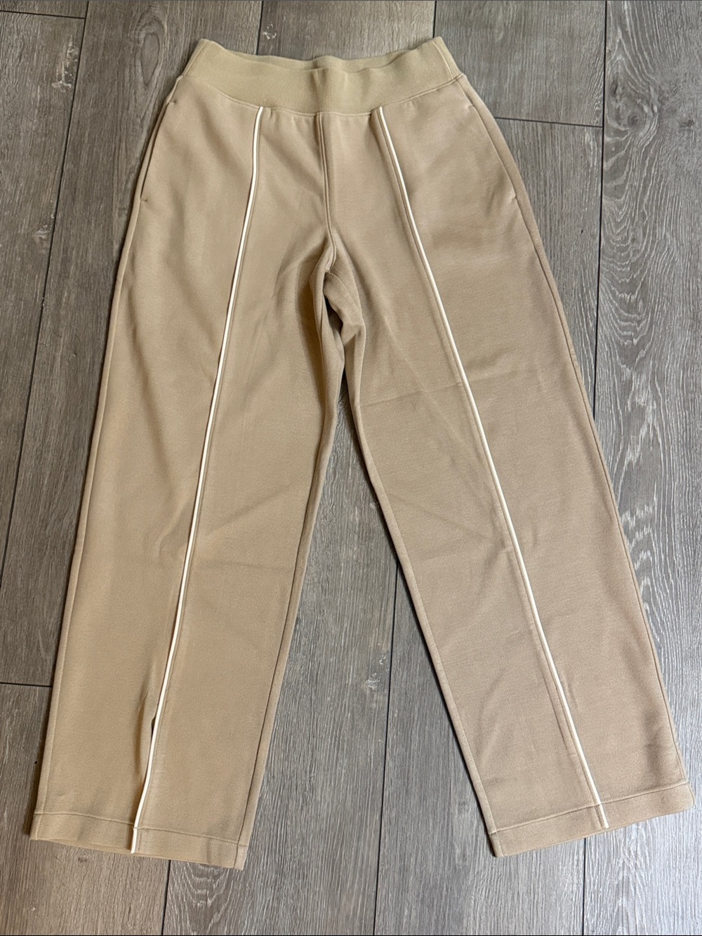 SPANX Airpique Straight Leg Sweatpants with White Piping